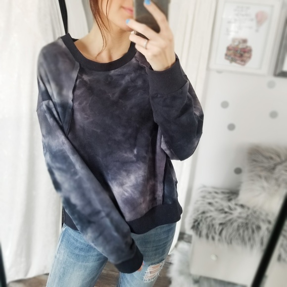 Last3️⃣🆕MIDNIGHT Slouchy Tie Dye Sweatshirt - Picture 2 of 8